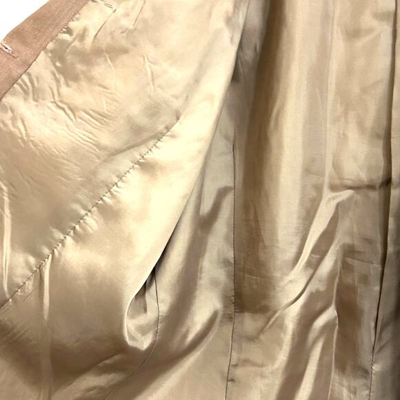 Silk Land Linen Beaded Embroidered Blazer Jacket Size 12 - Picture 8 of 11